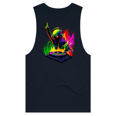 DJ WHO CARES - Mens Sleeveless T-Shirt - BACK PRINT