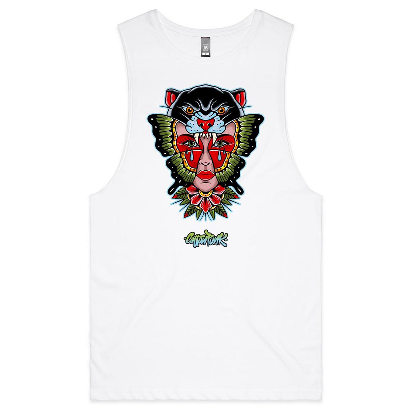 NO REGRETS - Mens Sleeveless T-Shirt - FRONT PRINT