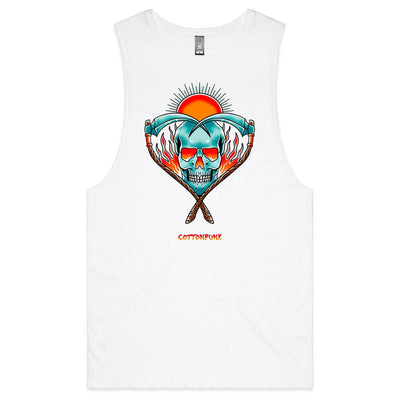 LOVE NEVER DIES - Mens Sleeveless T-Shirt - FRONT PRINT