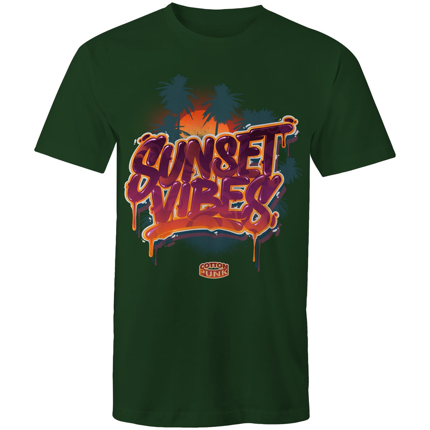 SUNSET VIBES - Mens T-Shirt - FRONT PRINT