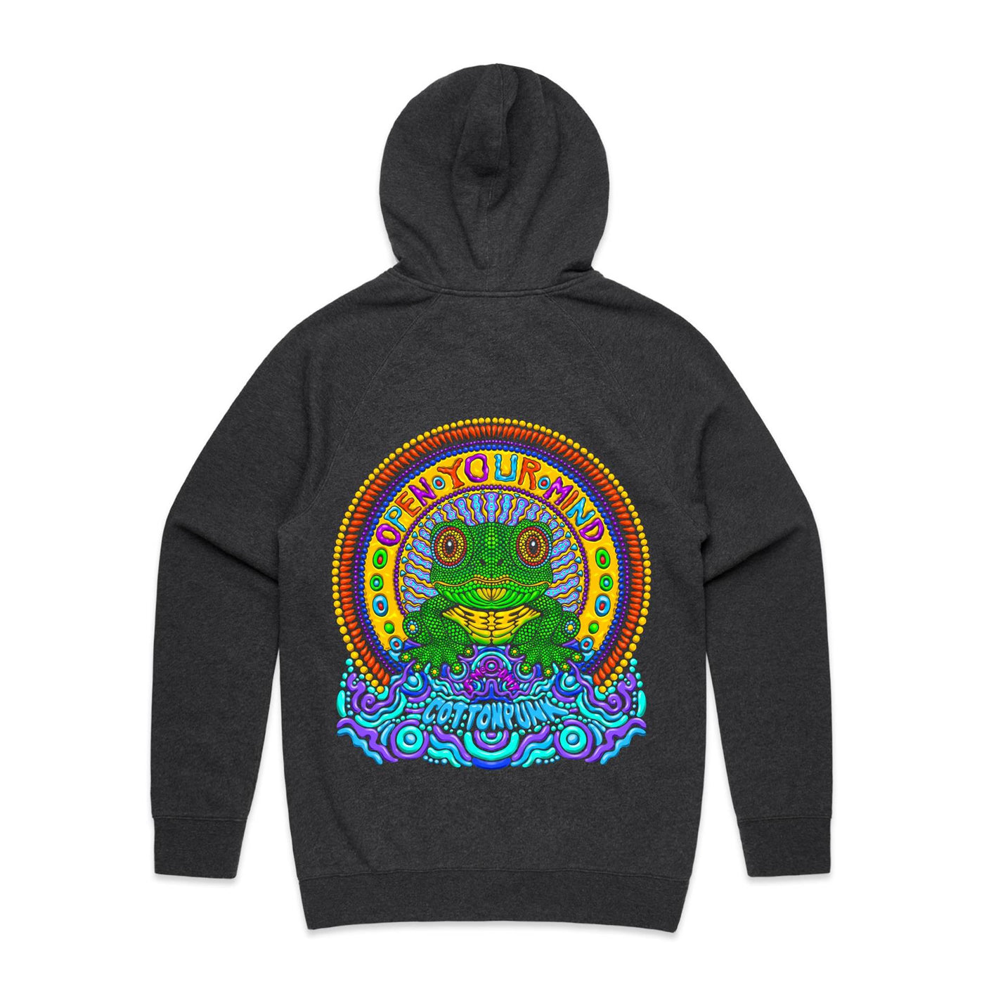 OPEN YOUR MIND - Mens Pocket Hoodie - BACK PRINT