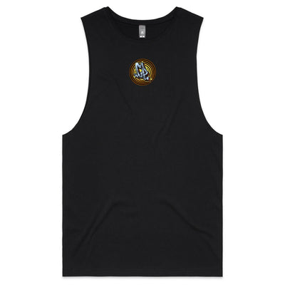 BASS IN YOUR FACE II - Mens Sleeveless T-Shirt - BACK PRINT