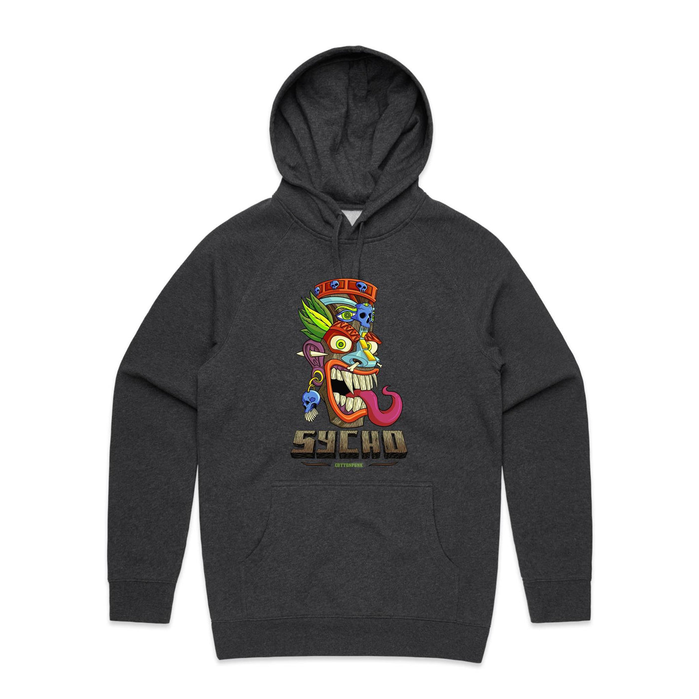 SYCHO - Mens Pocket Hoodie - FRONT PRINT