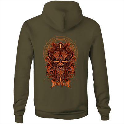 DEATHMOTH III - Mens Pocket Hoodie - BACK PRINT