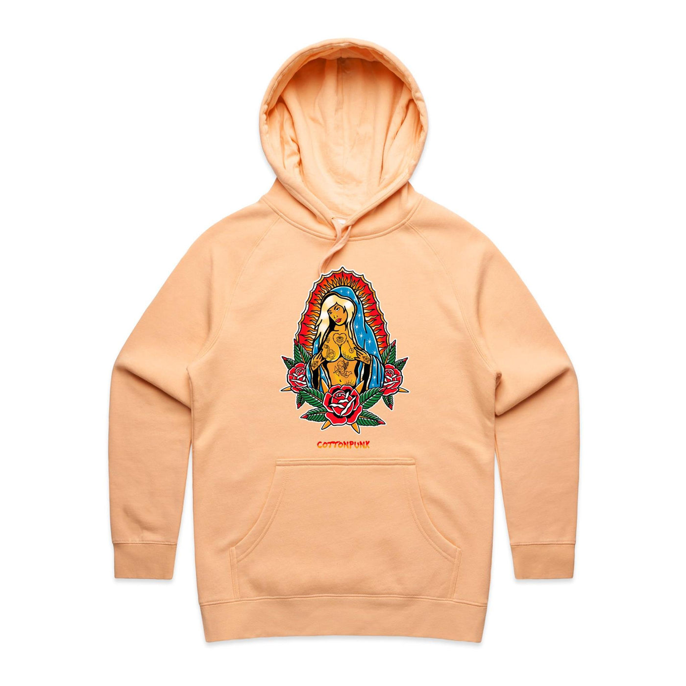 PRAY FOR BETTER TIMES (W) - Womens Pocket Hoodie - FRONT PRINT