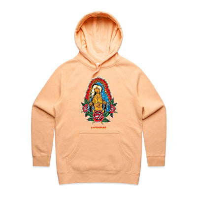 PRAY FOR BETTER TIMES (W) - Womens Pocket Hoodie - FRONT PRINT