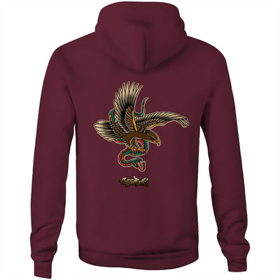 BUZZARD - Mens Pocket Hoodie - BACK PRINT