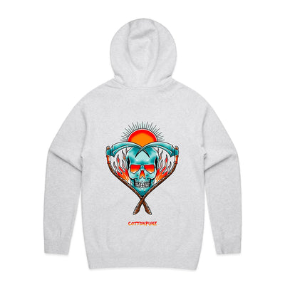 LOVE NEVER DIES - Mens Pocket Hoodie - BACK PRINT