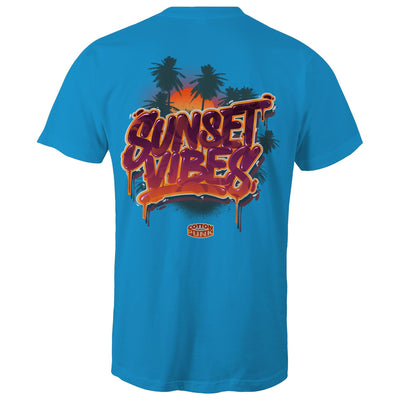 SUNSET VIBES - Mens T-Shirt - BACK PRINT