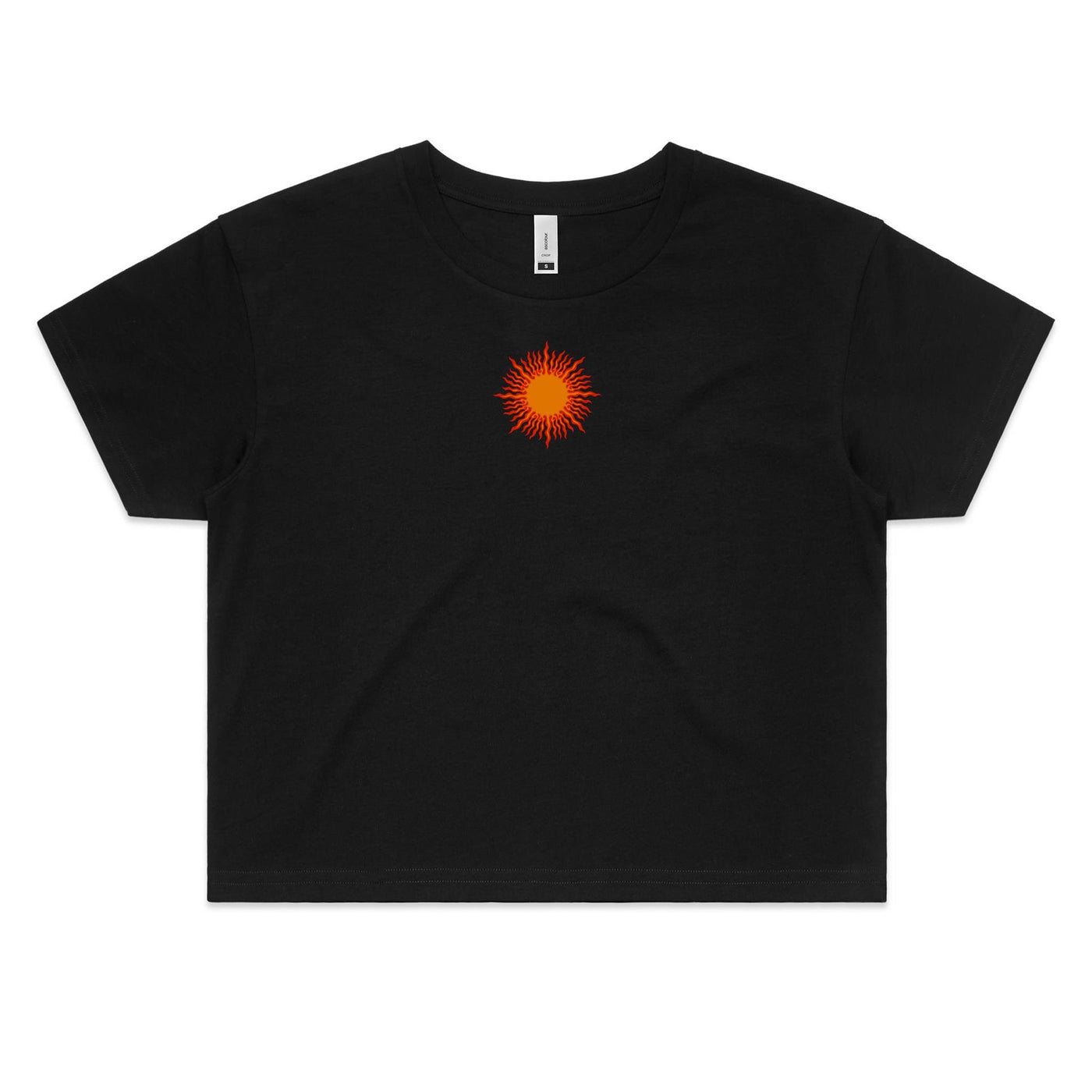 SUNSET VIBES (W) - Womens Crop T-Shirt - BACK PRINT