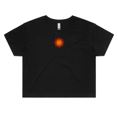 SUNSET VIBES (W) - Womens Crop T-Shirt - BACK PRINT