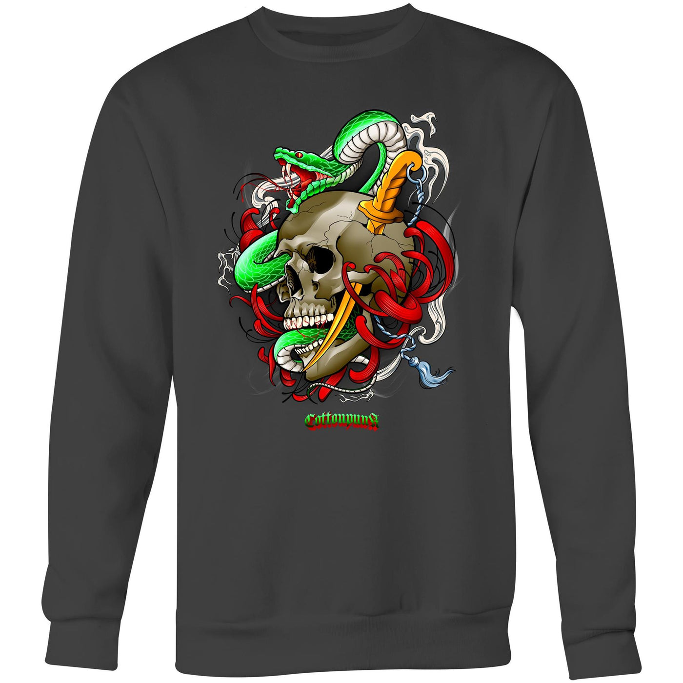 SNAKE - Mens Sweatshirt - FRONT PRINT