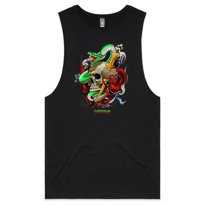 SNAKE - Mens Sleeveless T-Shirt - FRONT PRINT