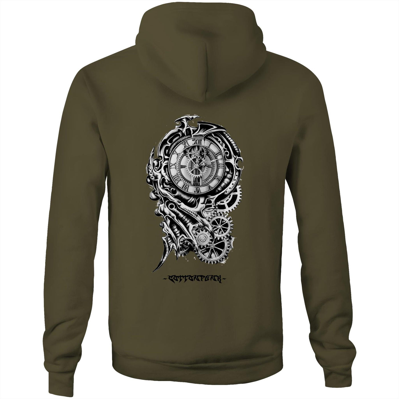 TIME KILLA 2 - Mens Pocket Hoodie - BACK PRINT