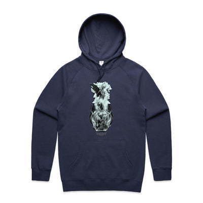 BETWEEN HEAVEN & HELL - Mens Pocket Hoodie - FRONT PRINT