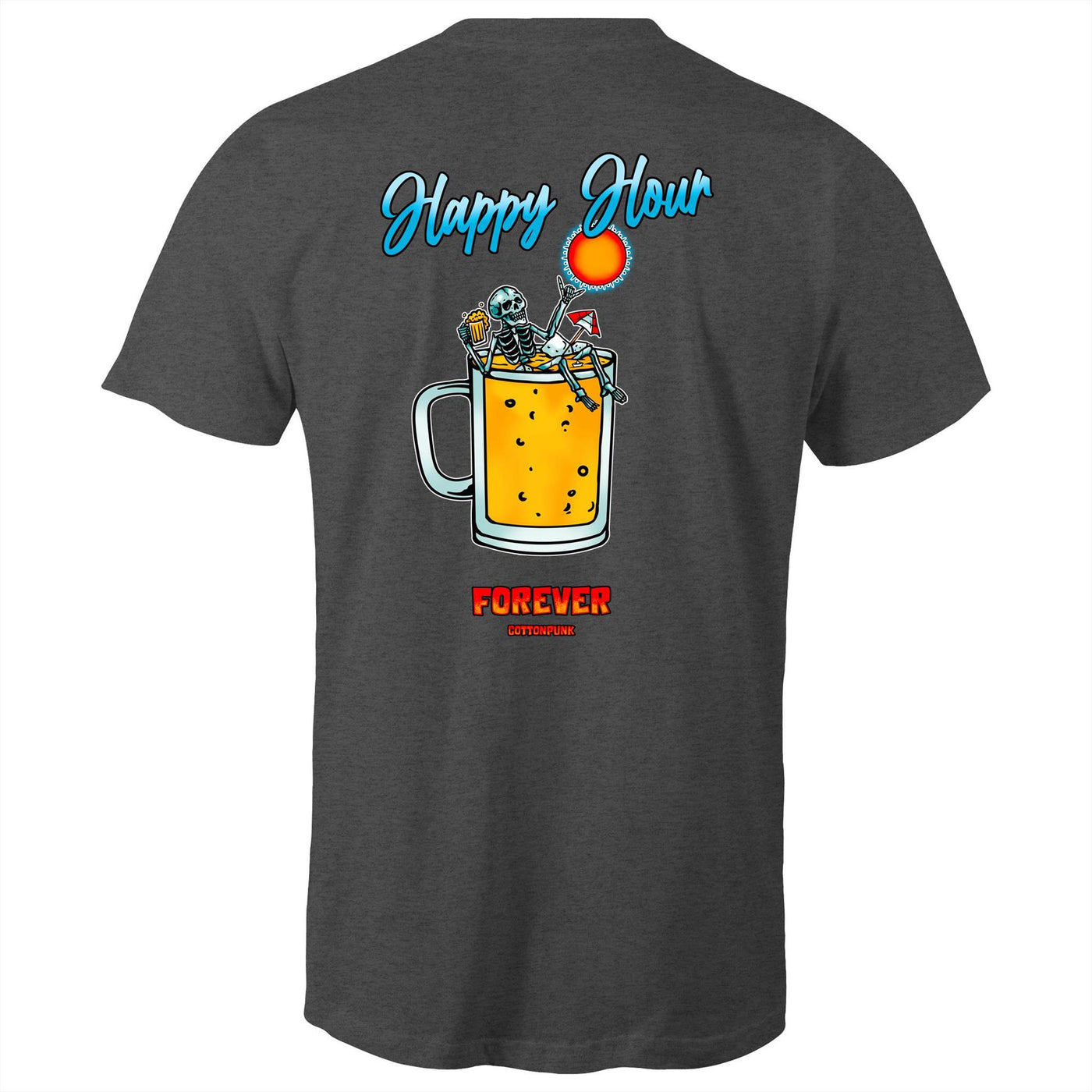 IS IT STILL HAPPY HOUR? - Mens T-Shirt - BACK PRINT