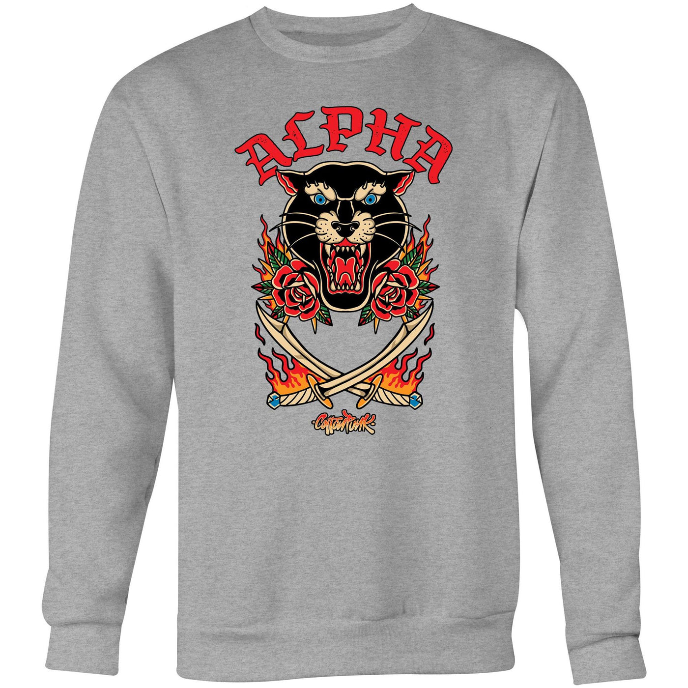 ALPHA - Mens Sweatshirt - FRONT PRINT