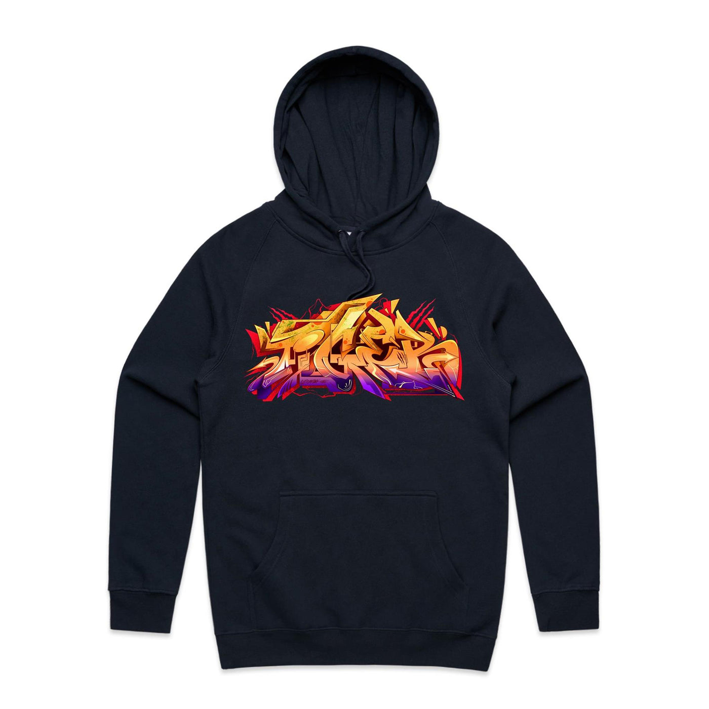 TIGER (R) - Mens Pocket Hoodie - FRONT PRINT