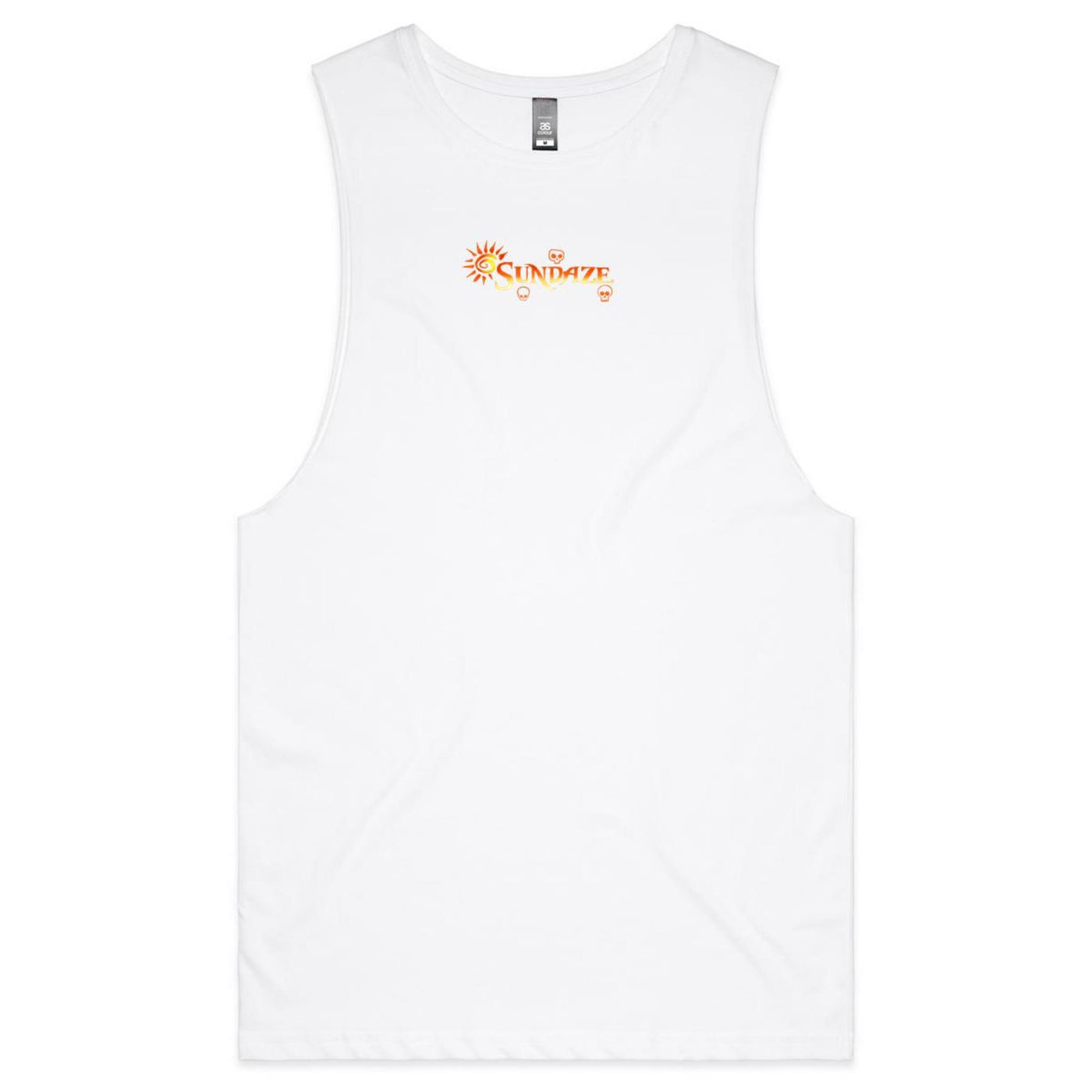 SUNDAZE (O) - Mens Sleeveless T-Shirt - BACK PRINT