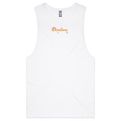 SUNDAZE (O) - Mens Sleeveless T-Shirt - BACK PRINT