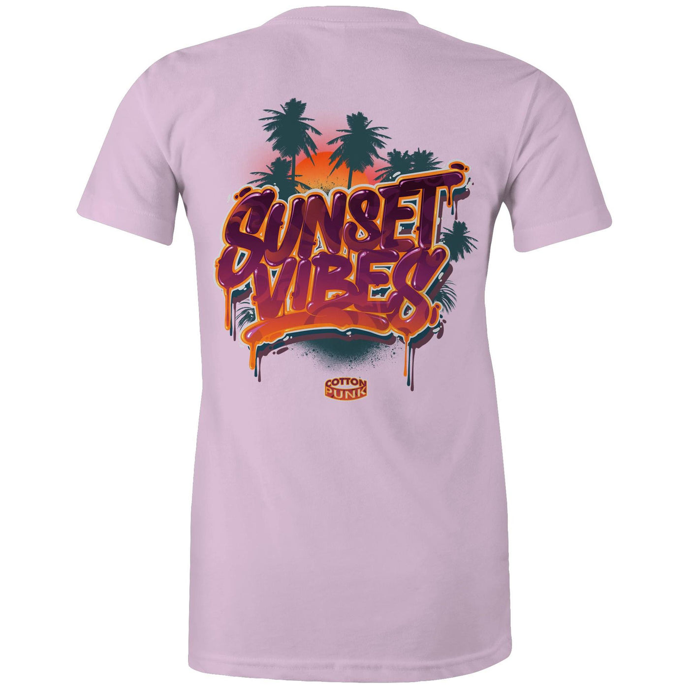 SUNSET VIBES (W) - Womens T-Shirt - BACK PRINT