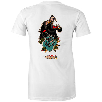 LONE WOLF (W) - Womens T-Shirt - BACK PRINT