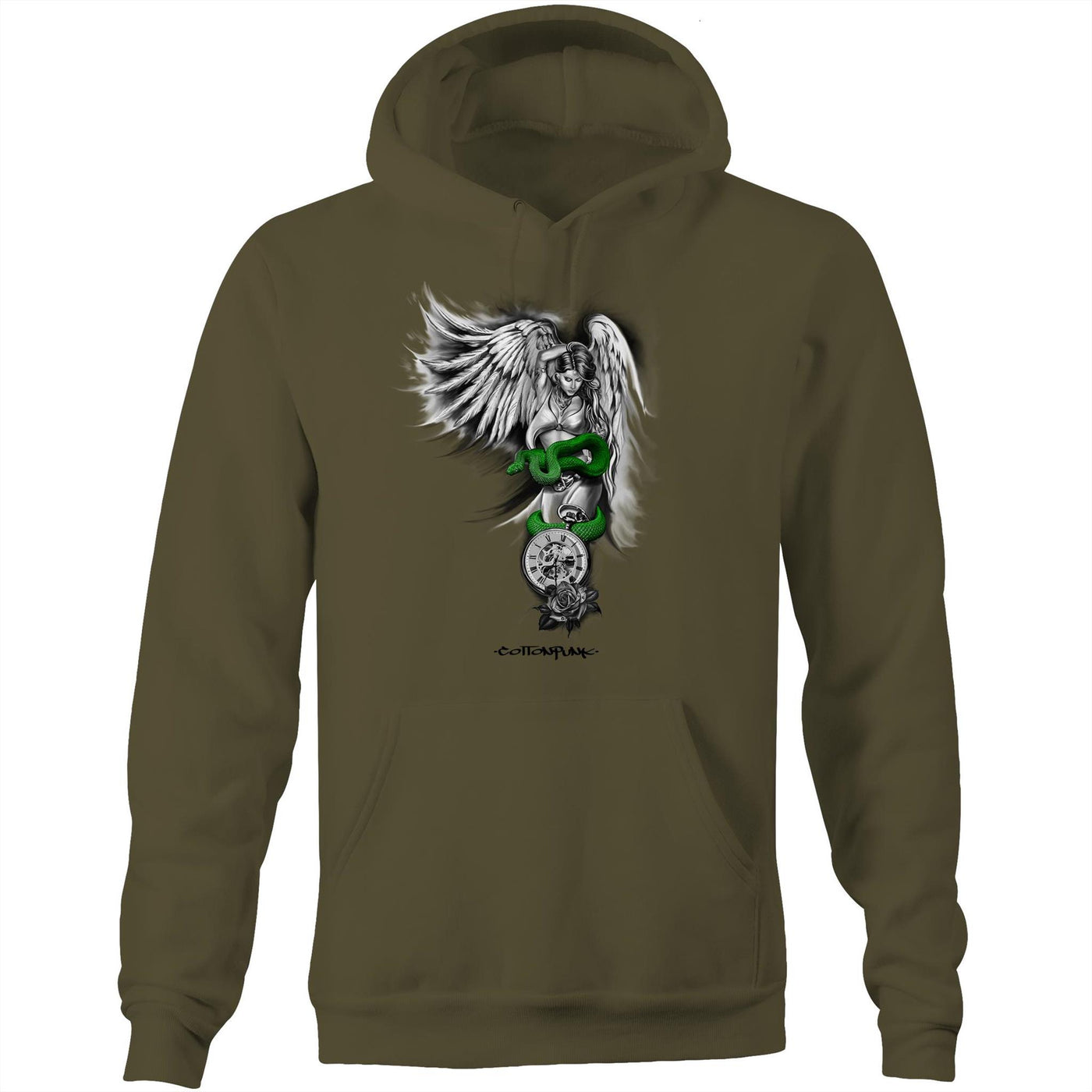 SINFUL BEAUTY - Mens Pocket Hoodie - FRONT PRINT