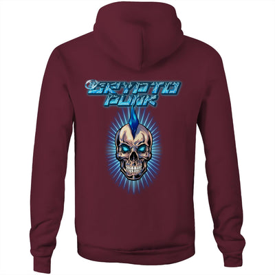 CRYPTO PUNK - Mens Pocket Hoodie - BACK PRINT