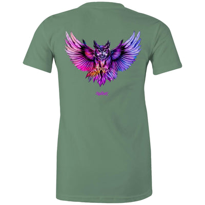 NIGHT HUNTER (W) - Womens T-Shirt - BACK PRINT