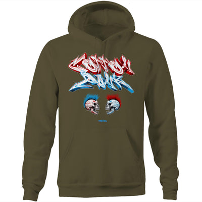 FACE 2 FACE - Mens Pocket Hoodie - FRONT PRINT