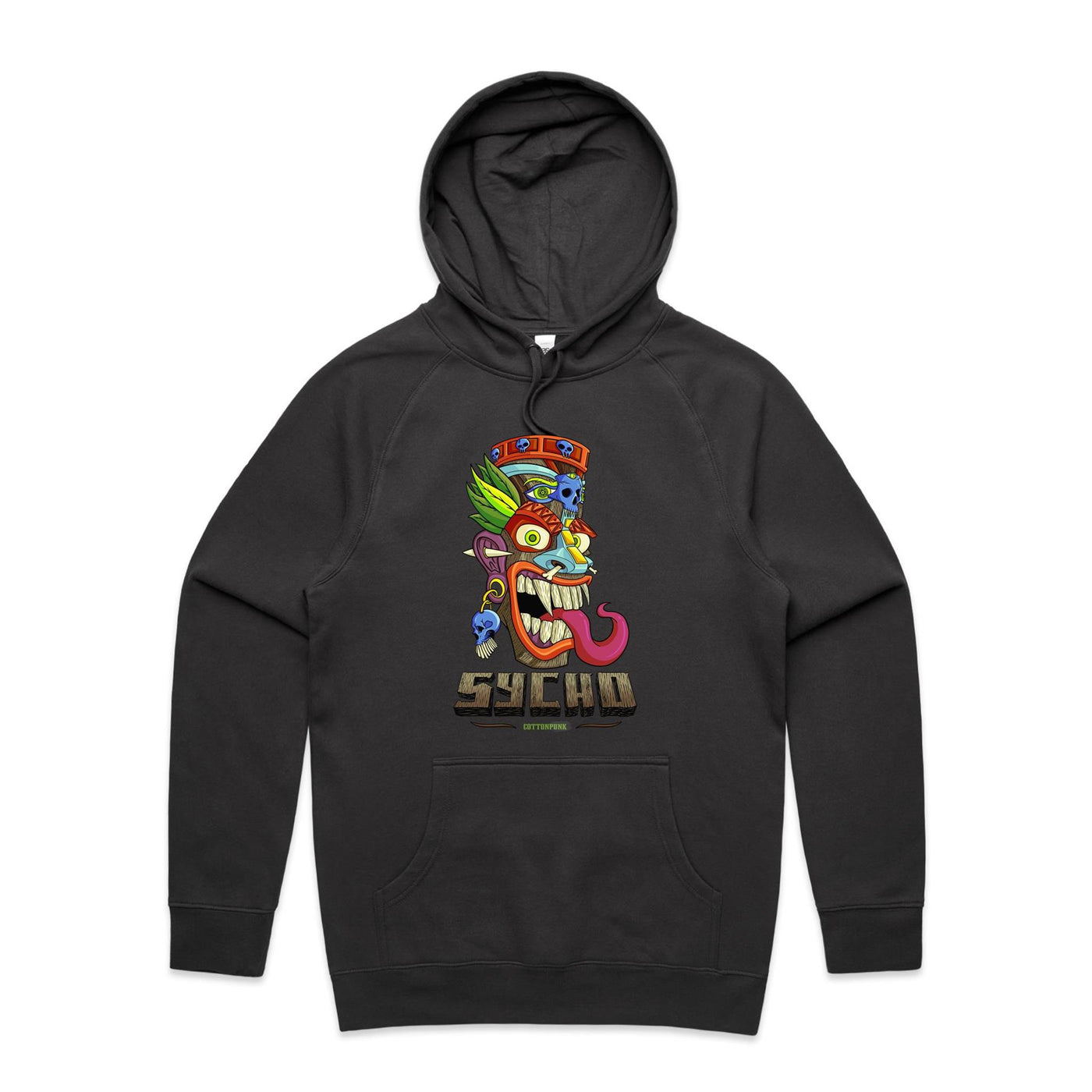 SYCHO - Mens Pocket Hoodie - FRONT PRINT