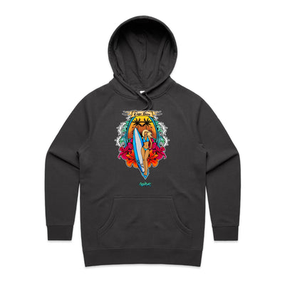 ONE LOVE (W) - Womens Pocket Hoodie - FRONT PRINT