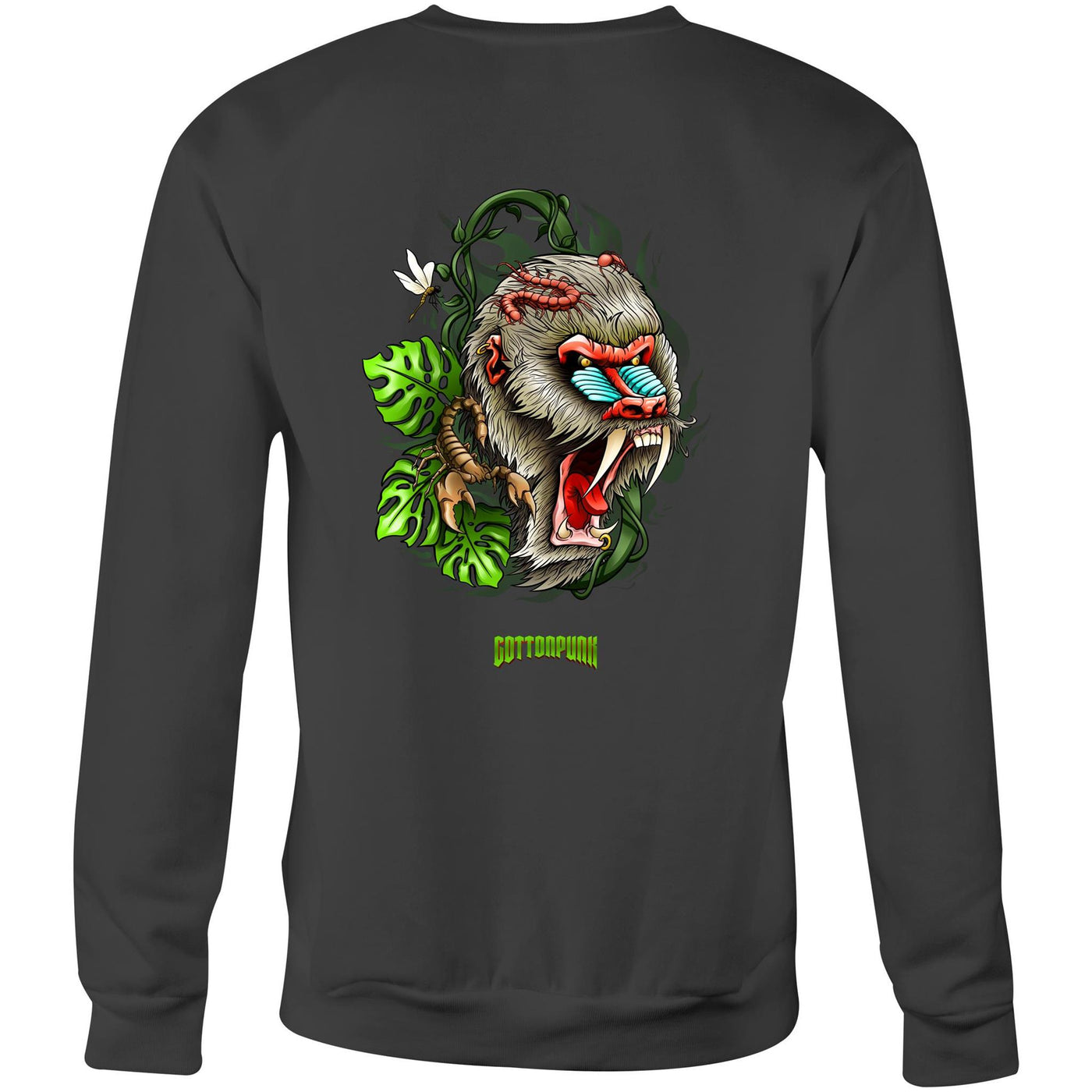 BABOON - Mens Sweatshirt - BACK PRINT