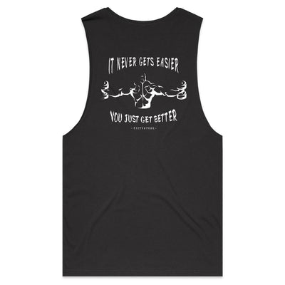 IT NEVER GETS EASIER - Mens Sleeveless T-Shirt - BACK PRINT