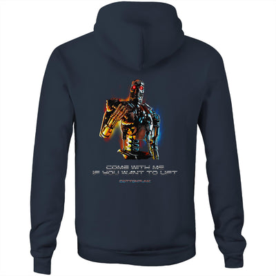 COME WITH ME - Mens Pocket Hoodie - BACK PRINT