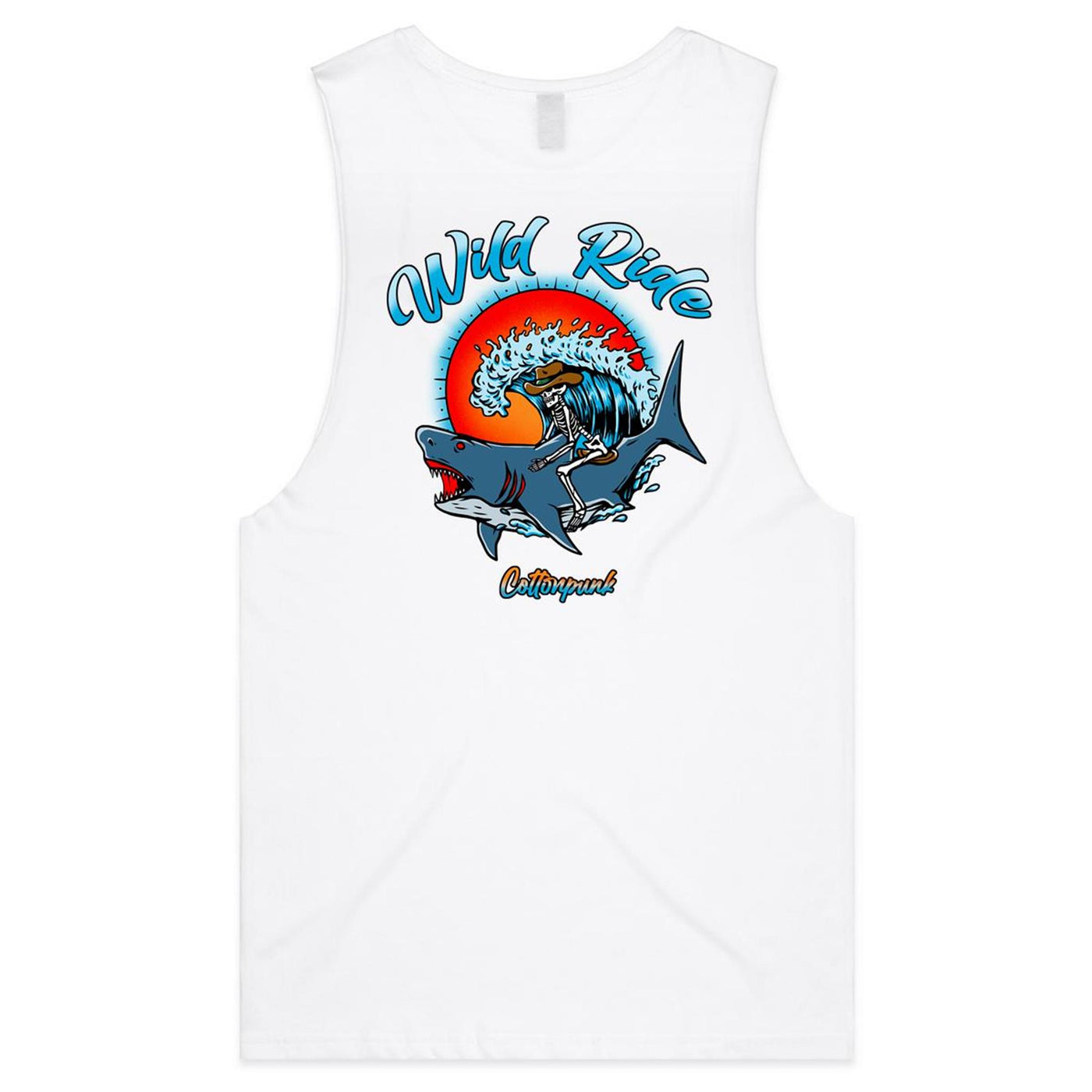 WILD RIDE - Mens Sleeveless T-Shirt - BACK PRINT