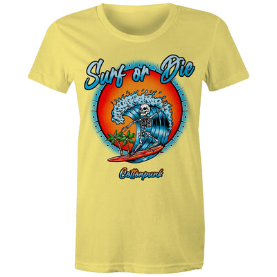 DYING FOR A SURF (W) - Womens T-Shirt - FRONT PRINT