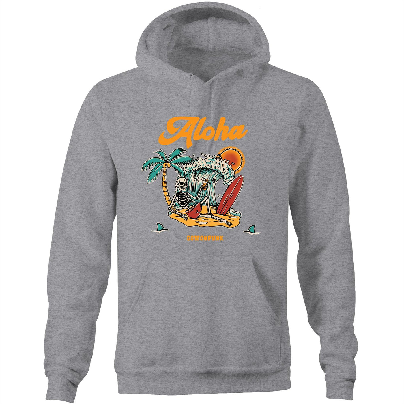 SUMMER TIME - Mens Pocket Hoodie - FRONT PRINT