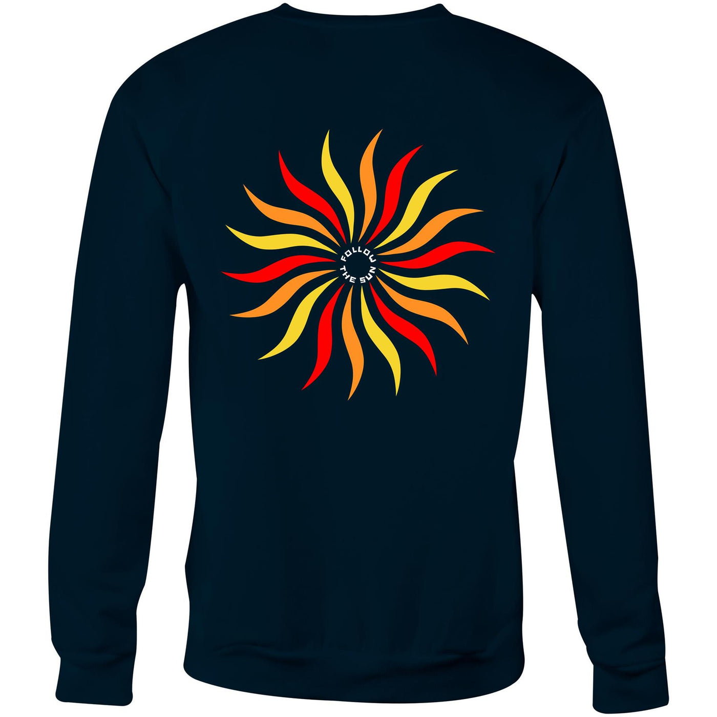 FOLLOW THE SUN - Mens Sweatshirt - BACK PRINT