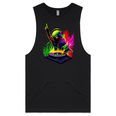 DJ WHO CARES - Mens Sleeveless T-Shirt - FRONT PRINT