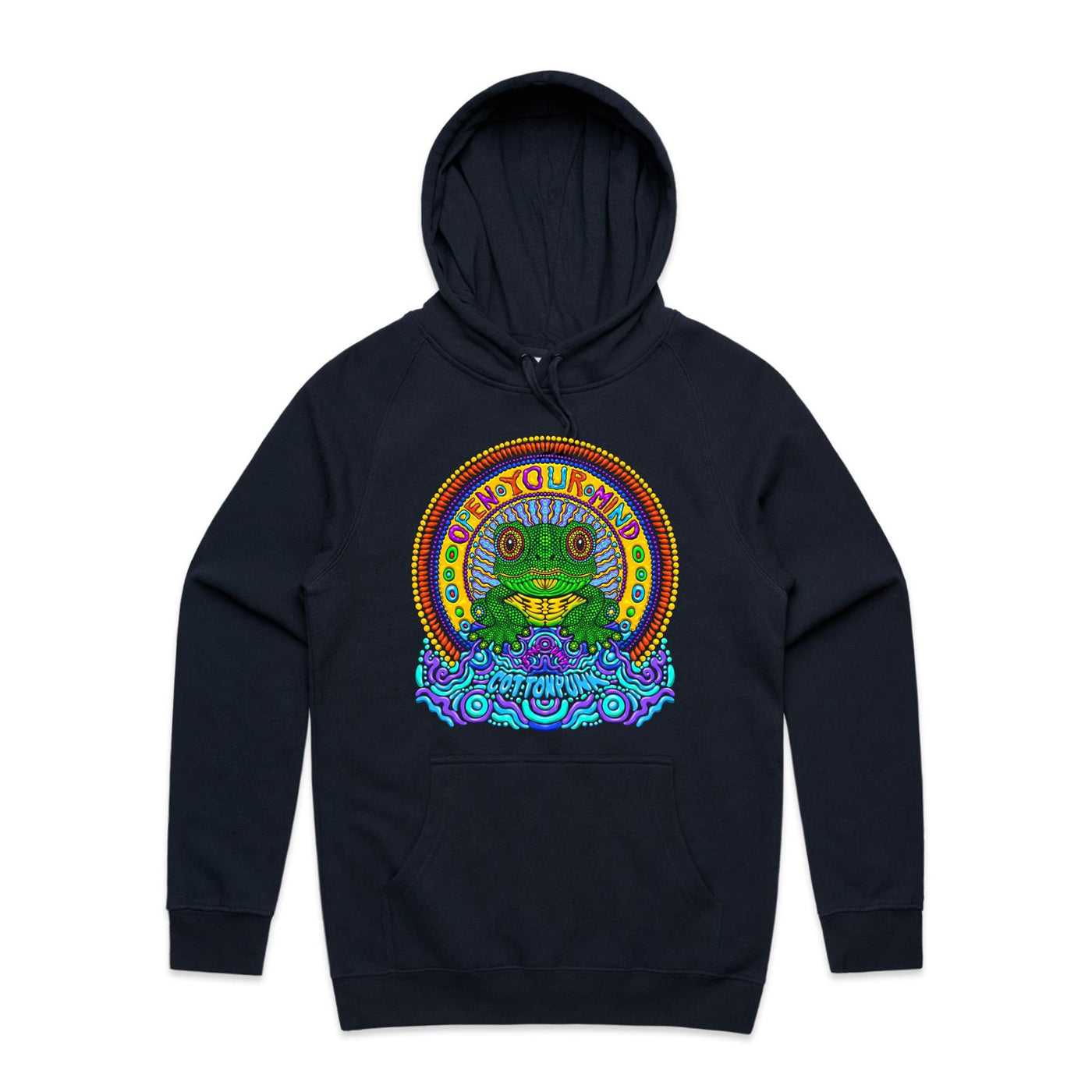 OPEN YOUR MIND - Mens Pocket Hoodie - FRONT PRINT