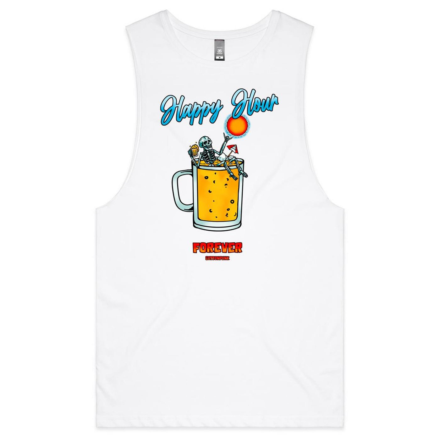 IS IT STILL HAPPY HOUR? - Mens Sleeveless T-Shirt - FRONT PRINT