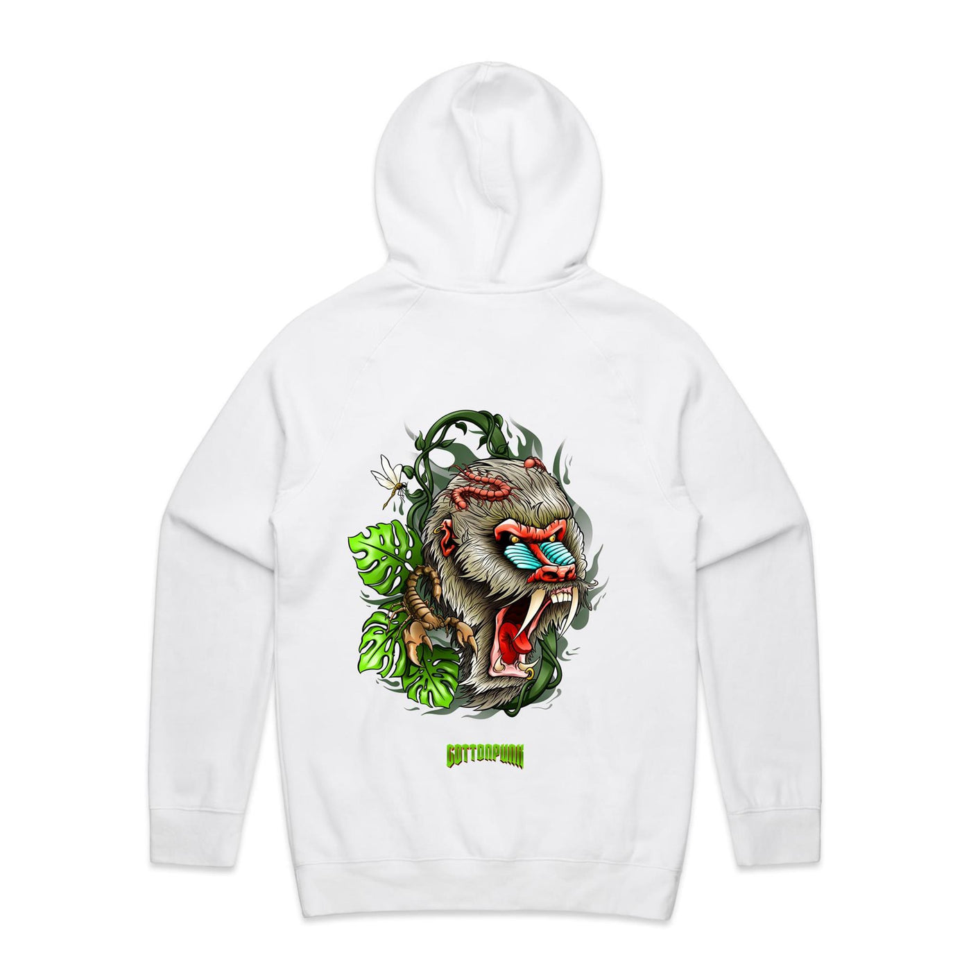 BABOON - Mens Pocket Hoodie - BACK PRINT