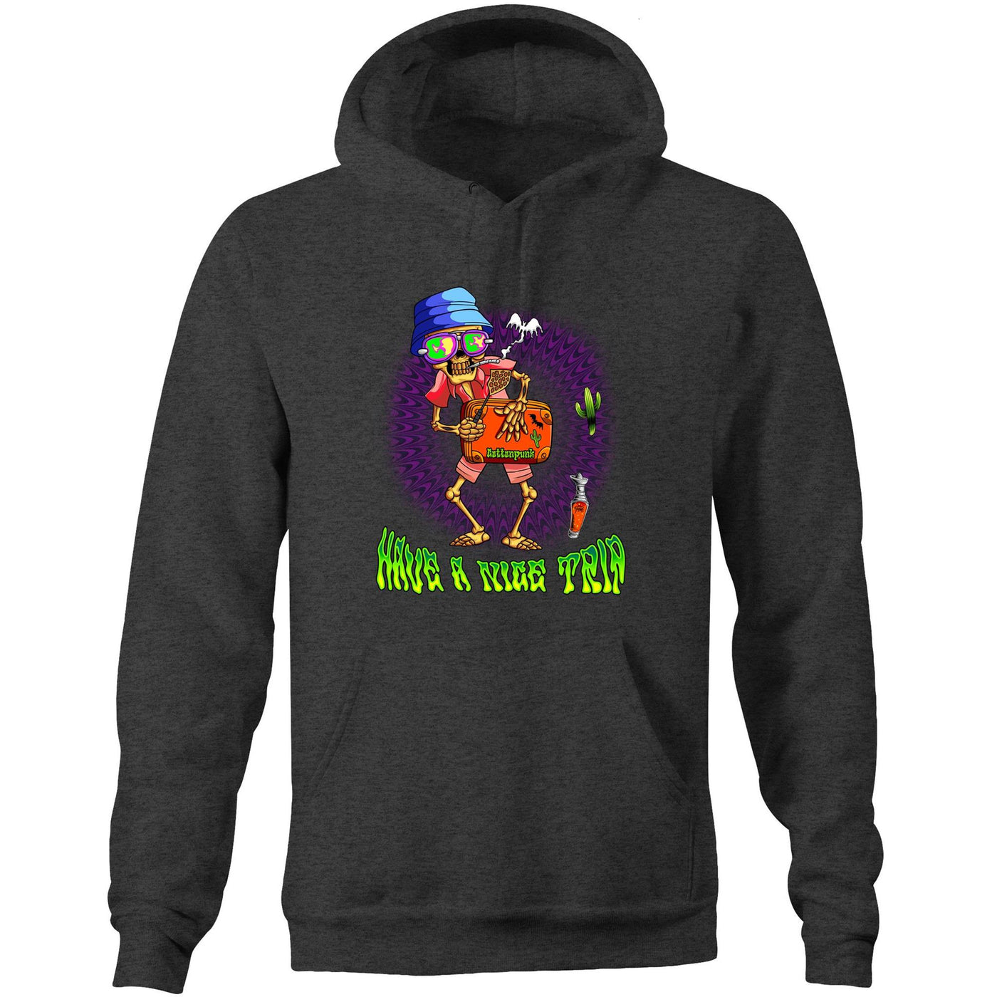 HAVE A NICE TRIP 2 - Mens Pocket Hoodie - FRONT PRINT