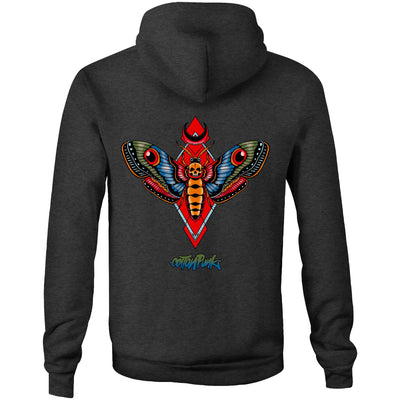 MOTH - Mens Pocket Hoodie - BACK PRINT