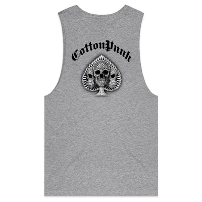 SUPPORT YOUR DEALER B&W - Mens Sleeveless T-Shirt - BACK PRINT