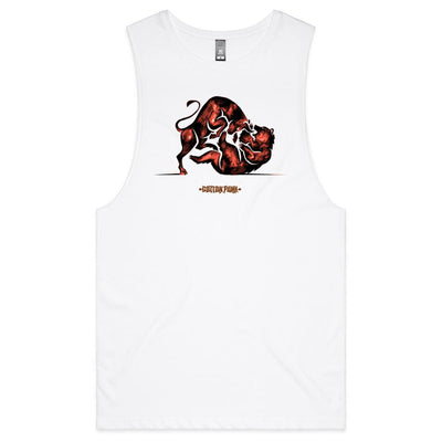 MONEY FIGHT - Mens Sleeveless T-Shirt - FRONT PRINT