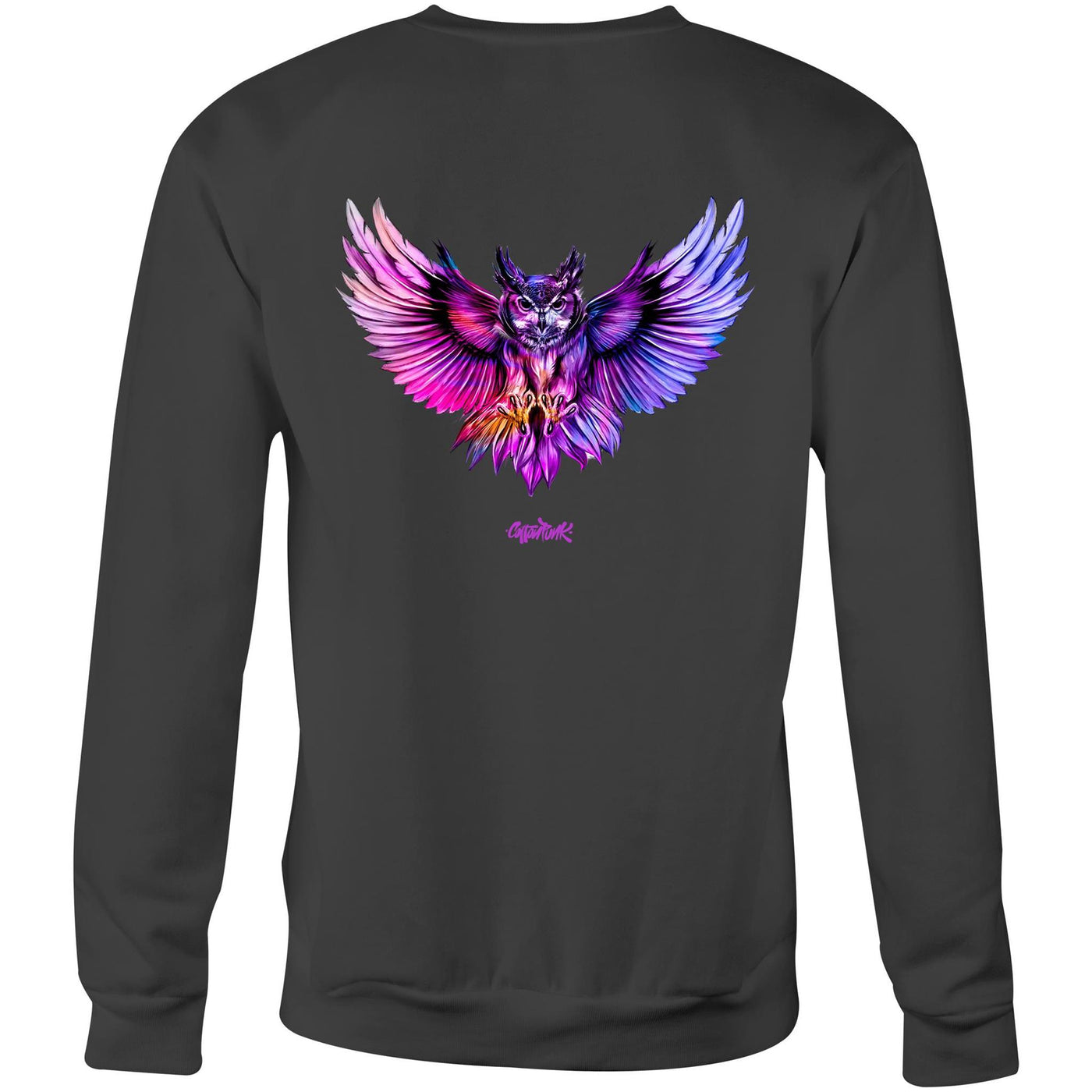 NIGHT HUNTER (W) - Womens Sweatshirt - BACK PRINT