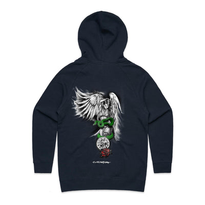 SINFUL BEAUTY (W) - Womens Pocket Hoodie - BACK PRINT