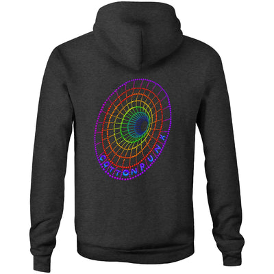 DOWN THE HOLE - Mens Pocket Hoodie - BACK PRINT